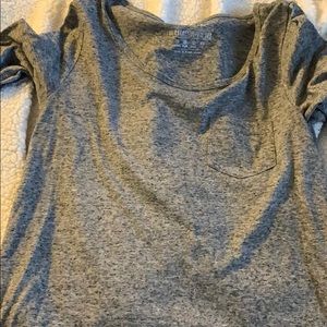 Gray 3/4 sleeve top
